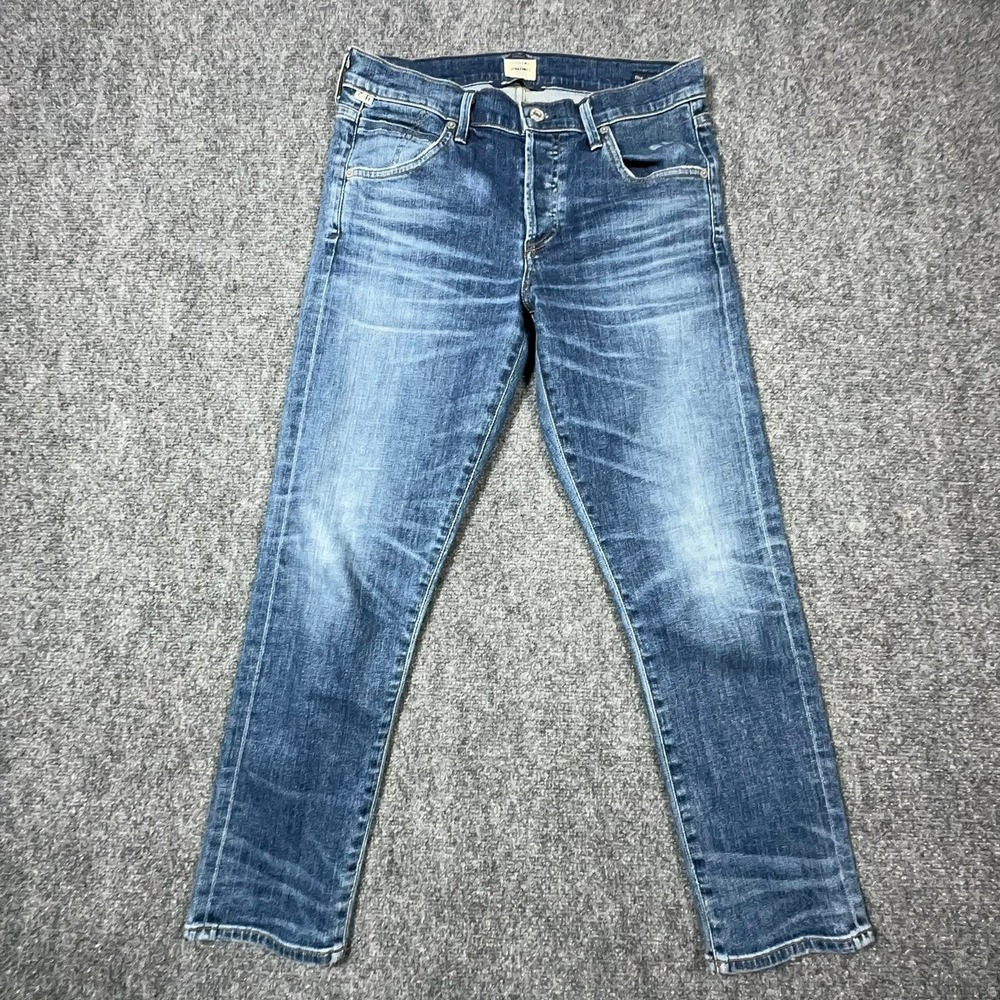 Citizens of Humanity Elsa Mid Rise Slim Fit Crop Jeans Blue 1578B-372 Womens 27